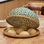 竹编餐桌罩盖菜罩防苍蝇饭菜罩子家用遮尘剩菜食物罩防蝇罩饭罩