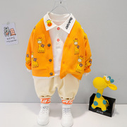 4套装婴儿32024春秋岁长袖三件套外套韩版潮男童洋气童装