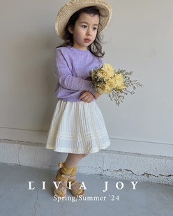 Livia Joy 薄款针织圆领毛衣 柔软细腻 有机棉莱赛尔 女童