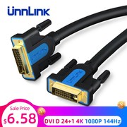 nnlink DVI Cable DVI D 24+1 4K Dual Link Channel 1080P 144Hz