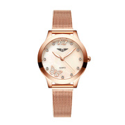 瑞士进口超薄女士石英表手表，女款时尚冠琴品牌，夜光防水手表