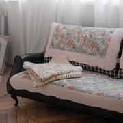 全棉水洗四季沙发垫田园布艺，防滑坐垫组合皮沙发巾罩套时尚现代