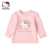 hellokitty童装秋款女童，保暖加绒卫衣，套头上衣儿童打底衫