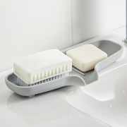 肥皂盒硅胶台面沥水大号，不积水卫生间皂架软家用浴室排水香皂盒子