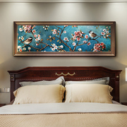美式卧室装饰画床头，挂画客厅沙发背景墙，壁画田园花鸟单幅大气欧式