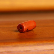 川料南红桶珠无相珠，40号直径8.5x长度，17mm火焰红散珠锁骨配珠