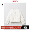 SPAO韩国同款2024年春季女士时尚圆领长袖夹克外套SPJAE12G91