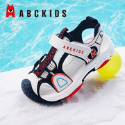 ABCKIDS童鞋男童鞋子2024夏季儿童凉鞋包头白色中大童沙滩鞋