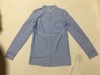 外贸原单 样衣 蓝色棉质小立领长袖直筒休闲衬衫衬衣森系文艺精致