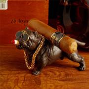 古巴雪茄烟灰缸 个性便携时尚金属烟灰缸斗牛犬造型 cigar雪茄