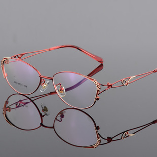 时尚女款镂空眼镜架近视老花镜 金属全框雕花中年气质眼镜防蓝光