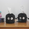 日系宫崎骏黑碳毛绒卷，纸筒抽纸套创意可爱卡通，桌面装饰纸巾套盒