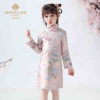 女童旗袍冬季童装儿童连衣裙宝宝女中国风唐装中式套装洋气冬季