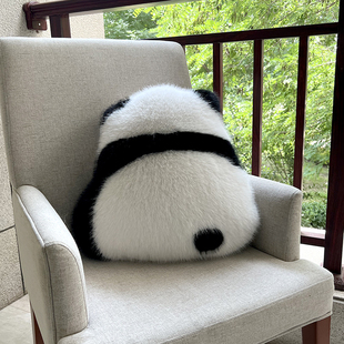 熊猫抱枕萌兰和花花腰，靠垫可爱沙发，女生毛绒儿童客厅装饰生日礼物