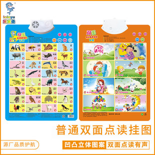 乐乐鱼立体早教拼音有声挂图，双面语音发声识字卡儿童启蒙宝宝玩具
