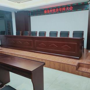 会议室长条会议桌椅组合双人，1.2实木油漆，办公桌1.8米条形培训桌子