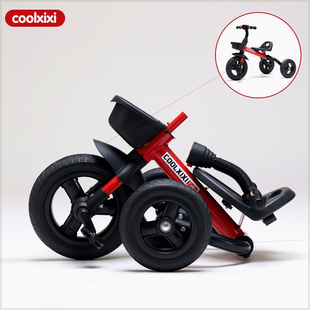 儿童三轮车宝宝脚踏车自行车2到3到4到6岁骑行滑行车可折叠玩具车