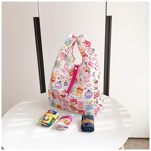 卡通可爱折叠环保购物袋饭盒包便当手拎袋小号迷你易携带学生