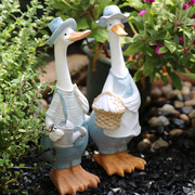 美式乡村卡通鸭子摆件花园，装饰庭院仿真动物阳台，布置户外造景摆设