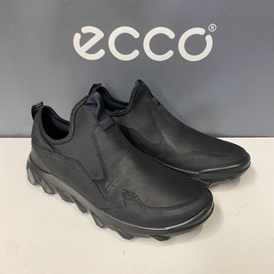 ECCO爱步男鞋纯牛皮休闲鞋一脚蹬懒人鞋运动鞋820294驱动