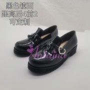 antaina松糕厚底鞋量产型地雷系爱心蕾丝镜面漆皮可爱日系2302