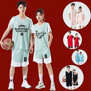 短袖男女款篮球服套装男子定制篮球衣女装队服，训练服可印号印字