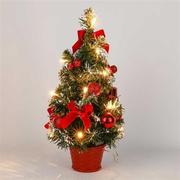 40餐桌摆件圣诞树灯 装饰灯松树迷你树节日装饰新年礼物