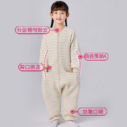 日本gk女童连体睡衣秋冬款儿童连体衣厚款纯棉，冬季加厚可如厕保暖