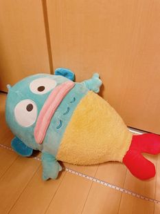 日本正版三丽鸥丑鱼人鱼汉顿天妇罗炸虾毛绒公仔玩偶抱枕礼物