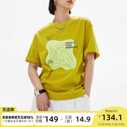 CLOUDSPACE女装小众原创数码印花短袖T恤夏纯棉芥末绿T恤