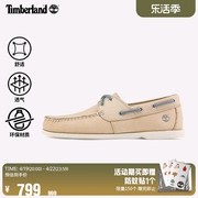 Timberland添柏岚男鞋24春二眼船鞋牛皮手工缝制A66DH