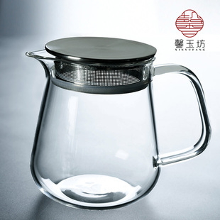 便携式耐高温玻璃泡茶壶办公室功夫茶具家用透明烧水壶花茶器茶杯