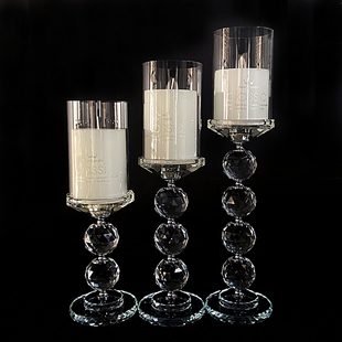 欧式透明水晶玻璃烛台浪漫玻璃，蜡烛台特大婚庆，家居样板房装饰摆件