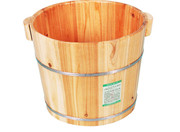 30cm高带盖杉木洗脚木桶，家用足浴盆按摩珠，泡脚木桶木质桶小腿肚