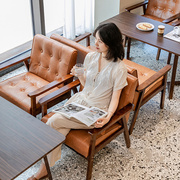 办公休闲区实木沙发服装店商用奶茶店蛋糕房咖啡厅沙发桌椅组合