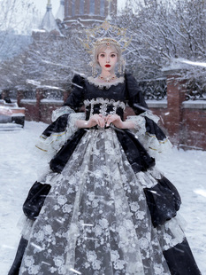 俄罗斯公主服装女欧式宫廷裙复古礼服维多利亚贵族长裙走秀摄影新