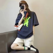 学生韩版宽松显瘦运动套装女夏纯棉短袖，短裤跑步休闲两件套ins潮