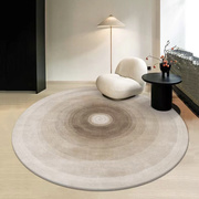 羊毛地毯客厅轻奢极简侘寂风意式圆形，奶油风卧室高级感2024