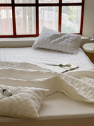 恒洽家纺简约纯色夹棉单独绗缝床垫保护套可水洗全包透气加厚床笠