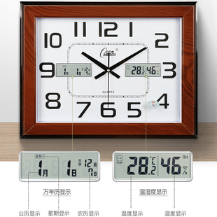 康巴丝静音挂钟客厅中q式，石英钟创意时钟家用简约现代时钟壁挂表