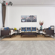 新中式沙发现代简约轻奢客厅，禅意中式家具全实木，布艺沙发组合定制