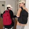 书包双肩包男大学生美式红色，初中高中生登山女大容量旅行电脑背包