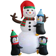 圣诞充气企鹅礼物气模充气企鹅气模道具装饰 模型充气企鹅礼物