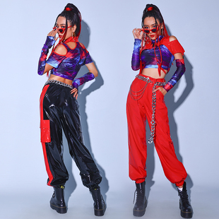 DJ女歌手摇滚现代舞衣服DS演出服装女团爵士舞蹈潮酷时髦跳舞套装