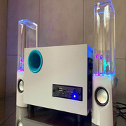 电脑蓝牙音响台式家用小音箱游戏桌面型有线笔记本usb喷泉音箱水