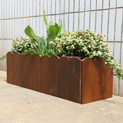 定制木质户外防腐木花箱，长方形花箱阳台，花槽种菜花盆碳化木种植箱