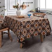 长方形桌布高级感美式现代餐桌布桌旗套装可定制装饰布茶几桌