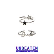 UNBEATEN星星字母戒指女简约冷淡风小众设计感指环时尚个性食指戒
