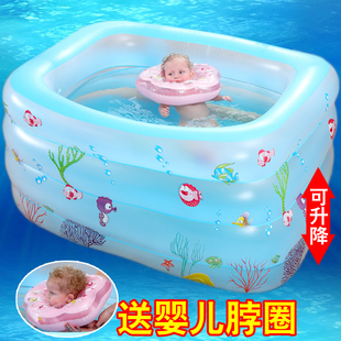 新生婴儿游泳池家用充气幼儿童加厚保温可折叠宝宝，室内保温洗澡桶