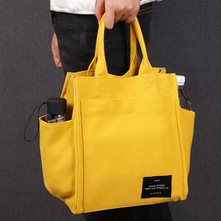 日韩学生上班族帆布包饭盒袋子手提便当包方形时尚通勤外出妈咪包